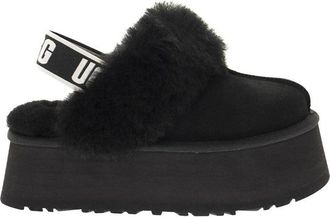 UGG Funkette Slipper - Dames - Pantoffels - Zwart - 39 EU - Wol - Schoenen