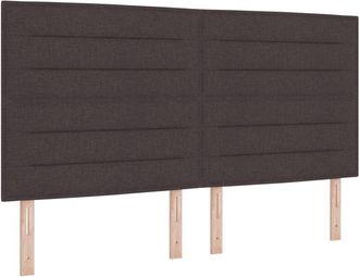 vidaXL Headboard Height Adjustable Manual Dark brown 180 cm Fabric Vidaxl