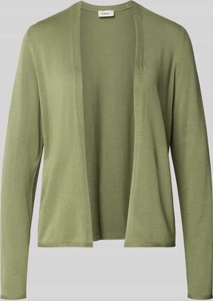 s.Oliver Red Label Regular Fit Cardigan aus Baumwoll-Viskose-Mix in Khaki, Gr&ouml;&szlig;e 36