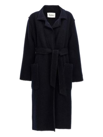 Max Mara Jas met ceintuur - Blauw