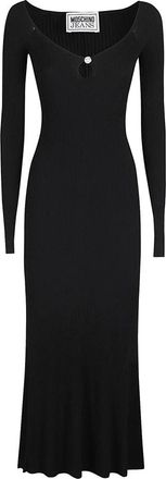 Moschino Stretch Viscose Fashion Top - Dames - Maxi kleedjes - Zwart - XS - Kleedjes