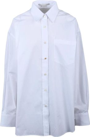 Stella McCartney Camicia Over - Dames - Overhemden - Wit - M - Katoen - Overhemden