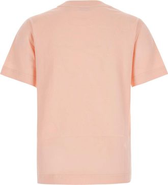 Burberry Womens T-Shirt Embroidered Ekd Logo Pink Cotton T-Shirts & Jerseys