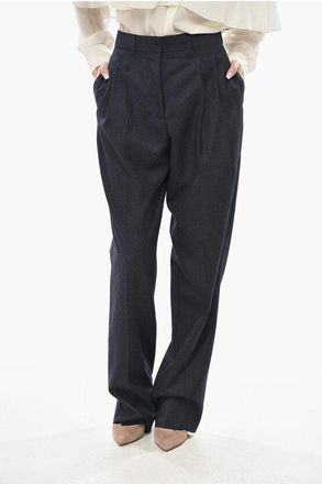 Stella McCartney Straight-Leg Wool-Flannel Trousers size 42