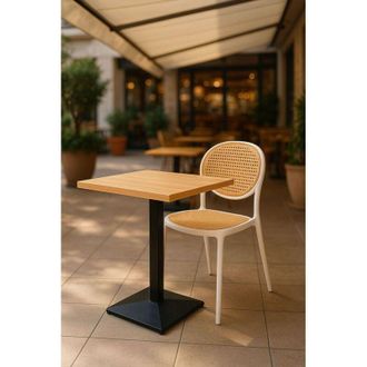 Regalos Miguel Regalos Miguel - Mesas Auxiliares - Mesa Kuat Black 60 Cm - Madera Clara