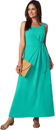 Jessica London Side Tie Maxi Dress in Aqua Sea at Nordstrom, Size Medium