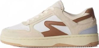 Rag & Bone Womens Retro Tennis Sneakers In White Cinnamon