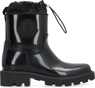 Moncler Womens Kickstream Rain Boots Black Pvc