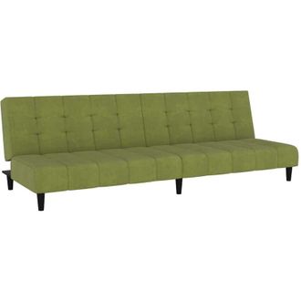 vidaXL Sof&aacute; Cama De 2 Plazas Terciopelo Verde Claro Vidaxl