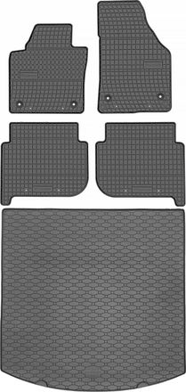 OEM Juego De Alfombrillas De Goma Para Coche Y Maletero Para Vw Touran I Minivan (2003-2015)