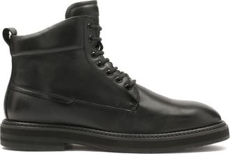 Kazar Zwarte allround leren laarzen - Heren - Veterlaarzen - Zwart - 46 EU - Schoenen