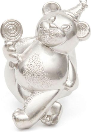 Maison Margiela bear-motif sculpted ring - women - Brass - 6 - Silver
