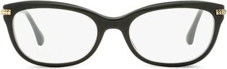 Jimmy Choo Eyewear butterfly-frame glasses - women - Metal/Acetate - One Size - Black