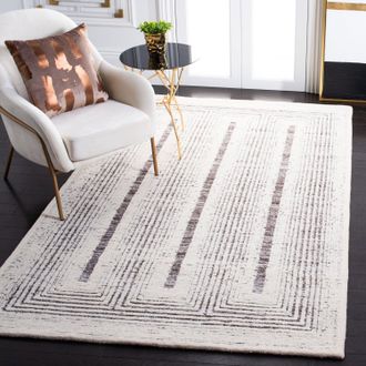 Safavieh Metro Hand Made Area rug, Grey / Ivory Contemporary Style Non-Shedding