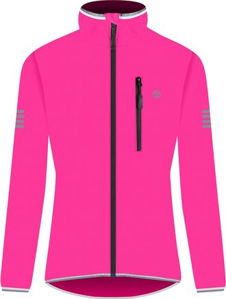 Proviz Mens and Womens Reflective Lightweight Unisex Waterproof Hooded Cycling Jacket Hi Visibility Coat, Pink, X-Large