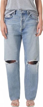 A Gold E Mid Rise Straight Jean In Threadbare