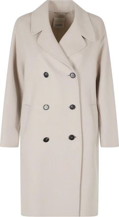 Max Mara Jassen, Dames, Bruin, 3Xs, Double-Breasted Coats