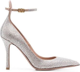Valentino Ladies Silver Tone Heels, US Size 7.5