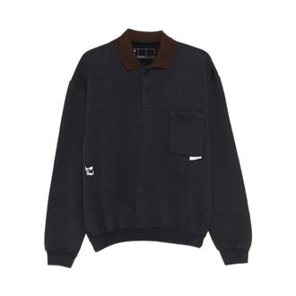 GR10K 30001 Replicated Polo Sweatshirt - male - GR10K - Polo Shirts - Blue - L - Tops
