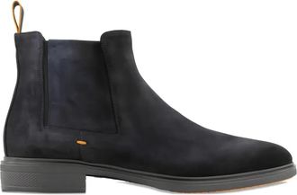 Santoni Suède chelsea laarzen met elastisch vlak - Blauw