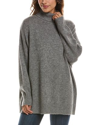 Fort&eacute; Cashmere Luxe Mock Neck 100% Cashmere Sweater