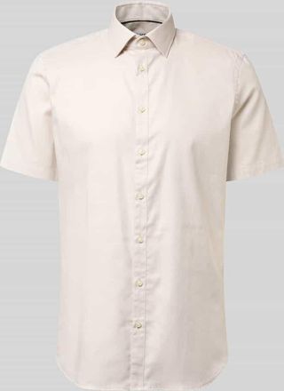 Jake*s Slim Fit Business-Hemd aus Baumwolle mit Kentkragen in Sand, Gr&ouml;&szlig;e 37/38