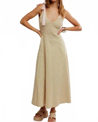 Free People Cecelia Midi Dress In Palma Combo