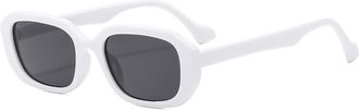 Generic Outdoor Small Frame Men Sunglasses Vacation Women Driving Commuter Sun Glasses(White)