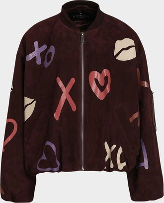 Gorski Zip Metis Suede Bomber Jacket