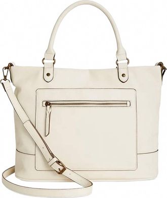 Style & Co. Womens Convertible Tote Crossbody Bag In Ivory