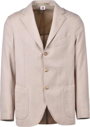 LUIGI BORRELLI NAPOLI Virgin Wool Jacket - Beige