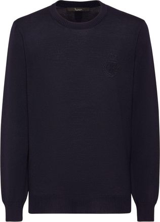 Billionaire Boys Club logo-embroidered wool jumper - men - Wool - XXXL - Blue