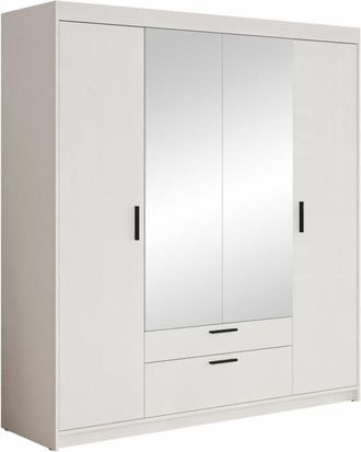 Mirjan24 Mobilier1 - Armario Novduni 108, Blanco, 191x176x53cm, Puertas De Armario: Con Bisagras, N&uacute;mero De Estantes: 0