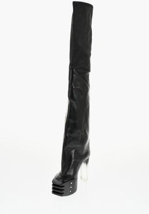 Rick Owens Over the Knee OBLIQUE Platform Boots 13cm size 37