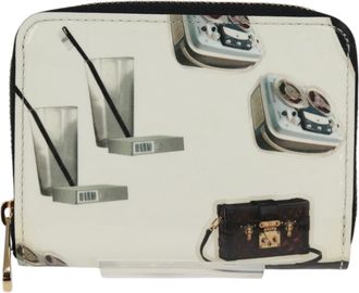 Louis Vuitton Zippy Coin Purse White Patent Leather Wallet (Pre-Owned)