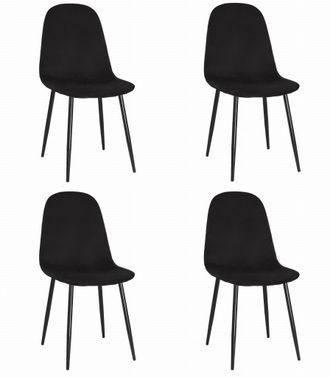 OEM Silla Como - Terciopelo Negro X 4