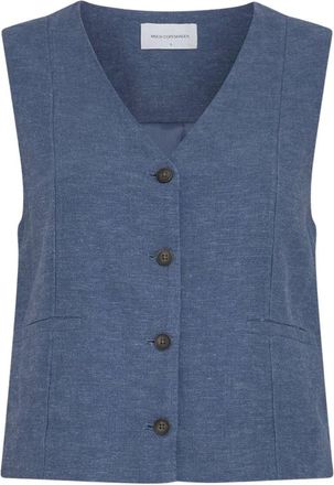 Moss Copenhagen Dames, Jassen, Blauw, Maat: L Leer