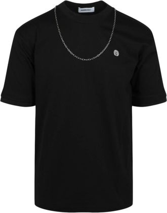 AMBUSH Mens Chain-Detail T-Shirt In Black