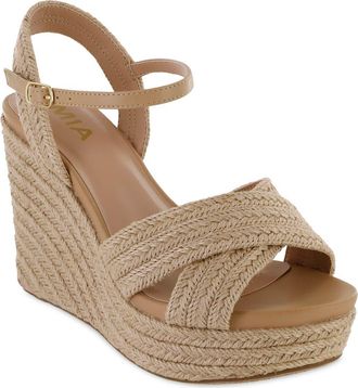 Mia Alouette Wedge Espadrille Sandal in Natural Jute at Nordstrom, Size 6.5
