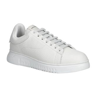 Emporio Armani Schoenen > Sneakers - Heren - Sneakers - Wit - 46 EU - Leer - Schoenen