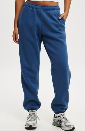 Cotton On Womens Active Plush Essential Gym Sweatpant in Deep Blue at Nordstrom, Size X-Small