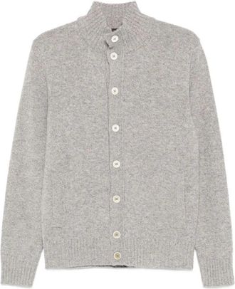 Zanone Grijze Gebreide Aw 25 Stijlvolle Vest - Heren - Vesten - Grijs - XL - Wol - Truien & Vesten