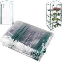 OEM Cubierta De Invernadero De 4 Niveles, Cubierta De Repuesto De Pvc Transparente Con Puerta Enrollable Con Cremallera, Cubierta Impermeable Para Inverna