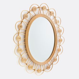 La Redoute Interieurs Rotanspiegel in bloemvorm H93 cm, Ramza