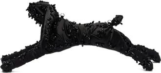 Simone Rocha Borsa a tracolla Hare in raso con perline - Nero