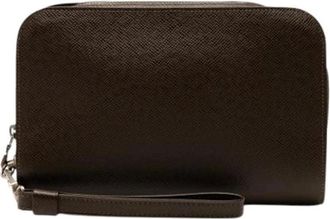 Louis Vuitton Pre-owned Clutches, female, Brown, Size: ONE SIZE Pre-owned Vintage Leather Clutch