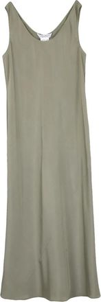 Max Mara Kleedjes, Dames, Groen, XS, Satijn, Formosa Satin Dress