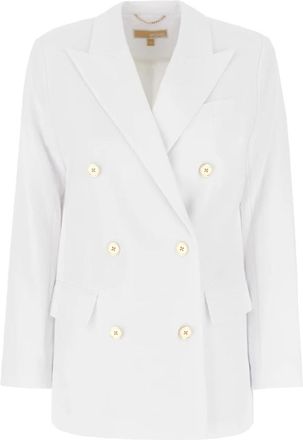 Michael Kors Crepe Blazer - Dames - Blazers - Wit - 2XS - Polyester - Jassen
