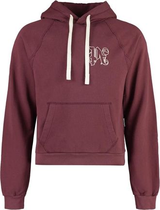 Palm Angels Cotton Hoodie - Heren - Hoodies - Rood - M - Katoen - Hoodies & sweatvesten