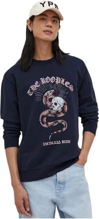The Kooples Heren, Sweatshirts & Hoodies, Blauw, Maat: XL Katoen